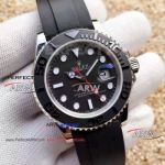 Perfect Replica Rolex Yachtmaster 40 Black Rubber Watch - Baselworld Rolex